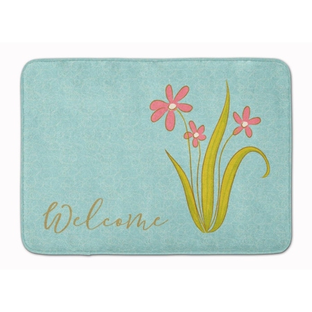 Carolines Treasures Flowers Welcome Machine Washable Memory Foam Mat BB8552RUG
